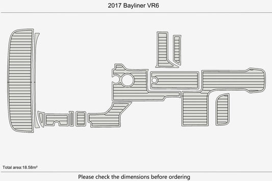 2017 Bayliner VR6 Anti-slip mat Custom EVA marine deck flooring