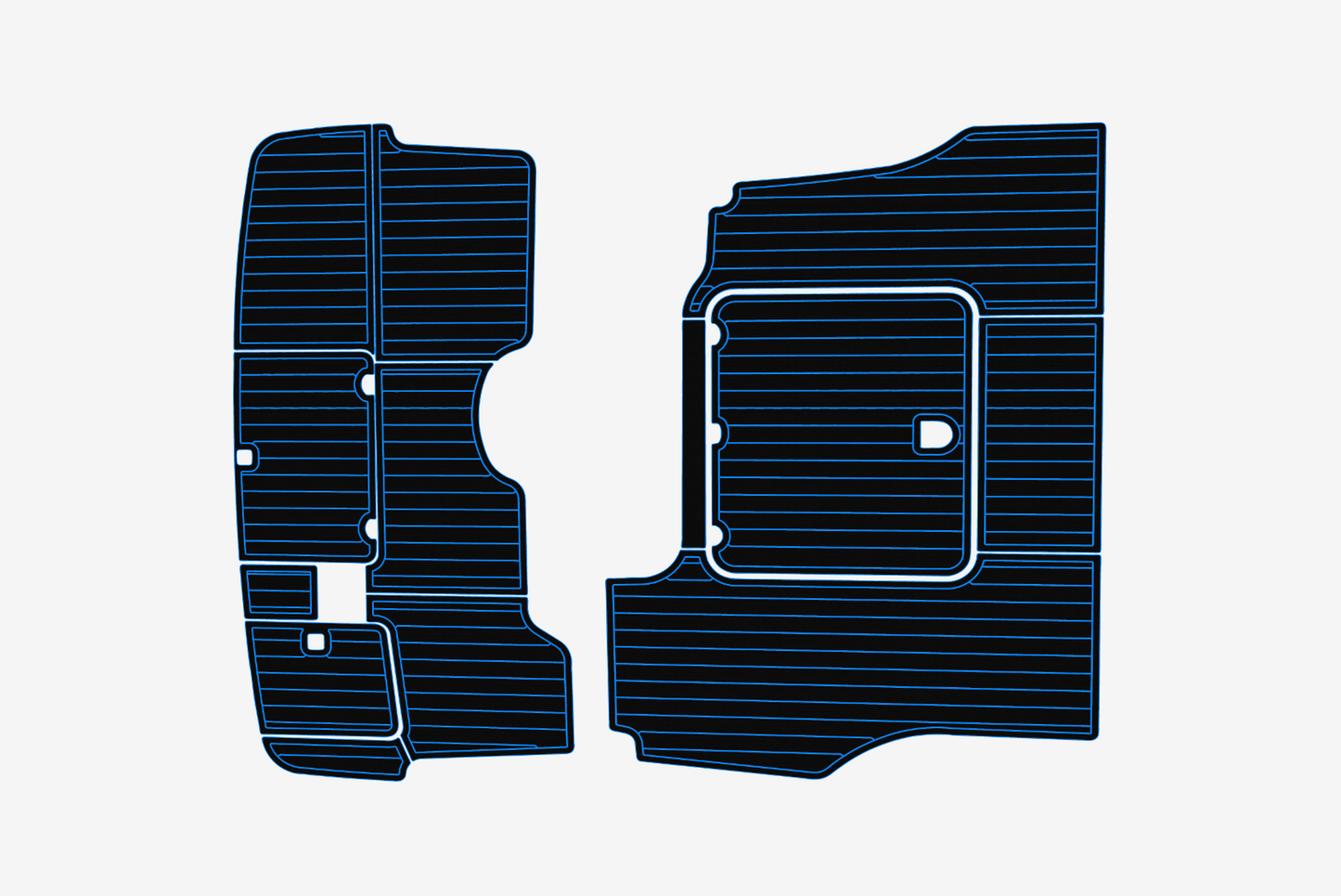 2000-2007 Cranchi 40 Atlantique Cockpit Swim platform 1/4"6mm EVA Foam mat floor