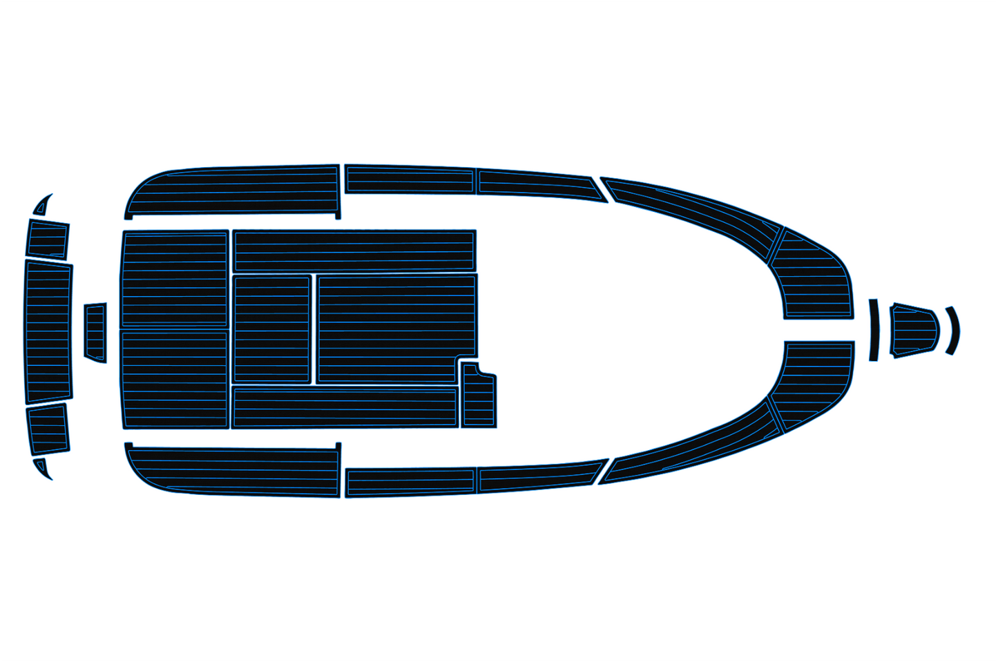 2007-2009 Aquador 25 WAE Cockpit Swim platform bow 1/4"6mm EVA foam faux floor
