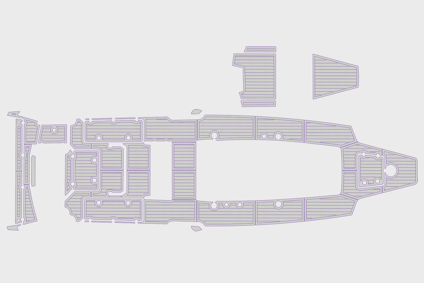2015-2017 Nor Tech 390 Sport C C Cockpit Swim platform 1/4"6mm EVA floor