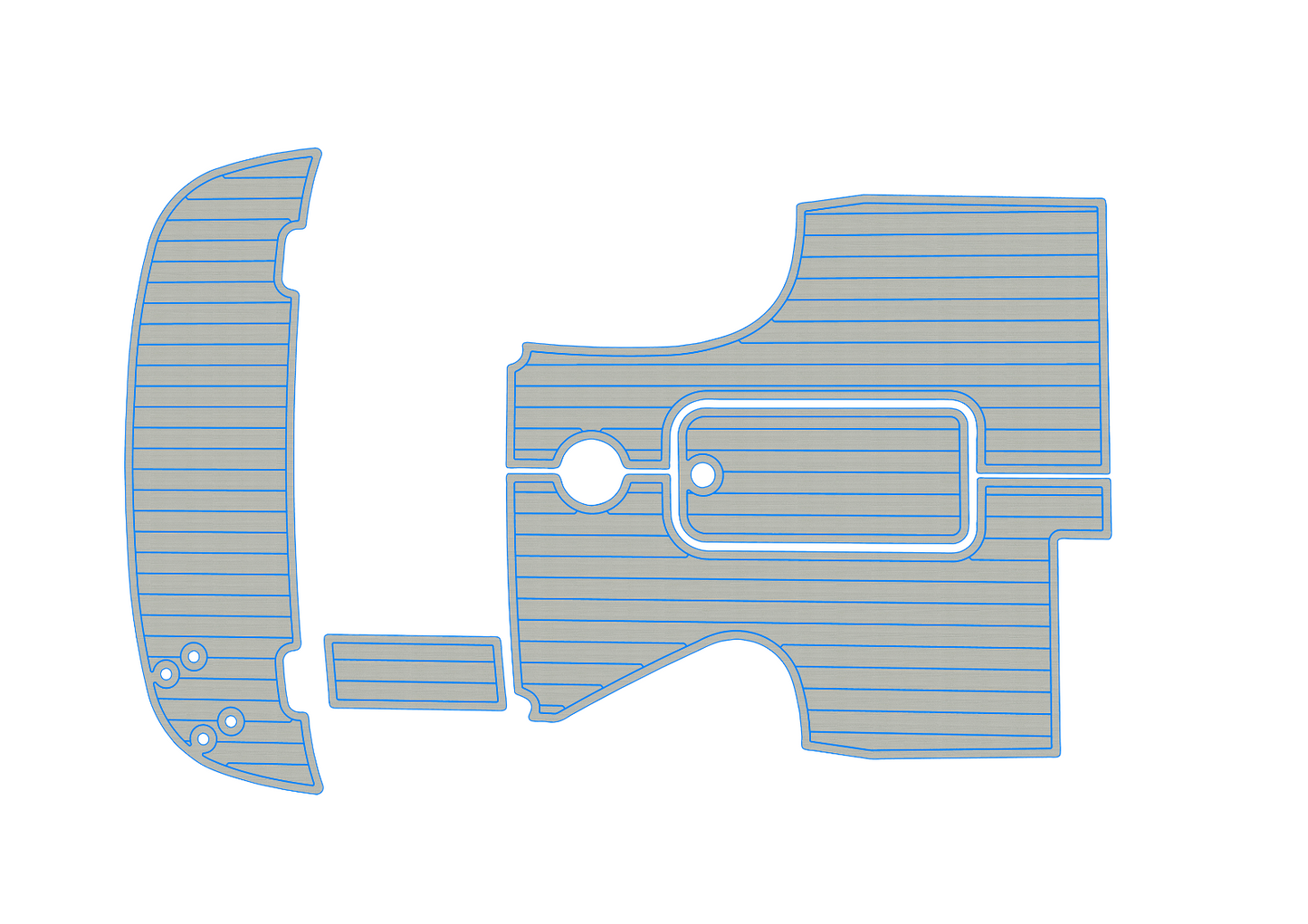 2010-2013 Bayliner 702 Cuddy Anti-slip mat Custom EVA marine deck flooring