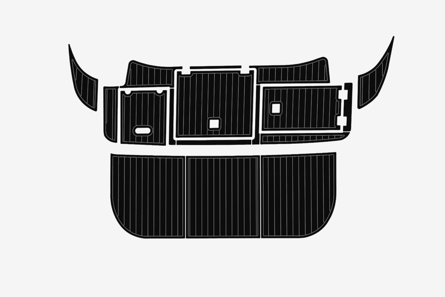 2000-2002 Cruisers Yacht 3672 Cockpit Swim platform 1/4"6mm EVA Foam faux floor