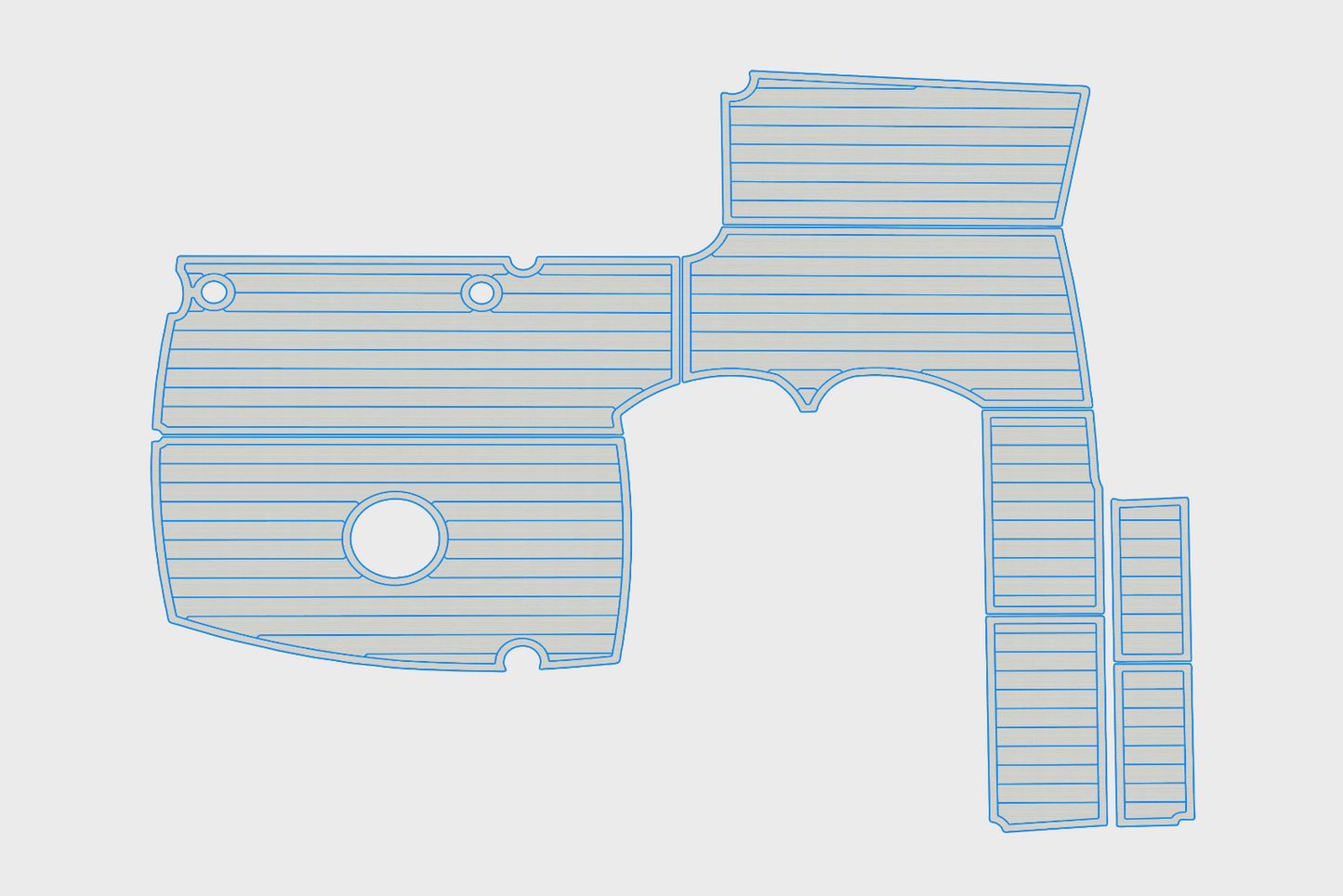 2006-2008 Sunseeker 50 Manhattan Cockpit 1/4"6mm EVA Foam floor