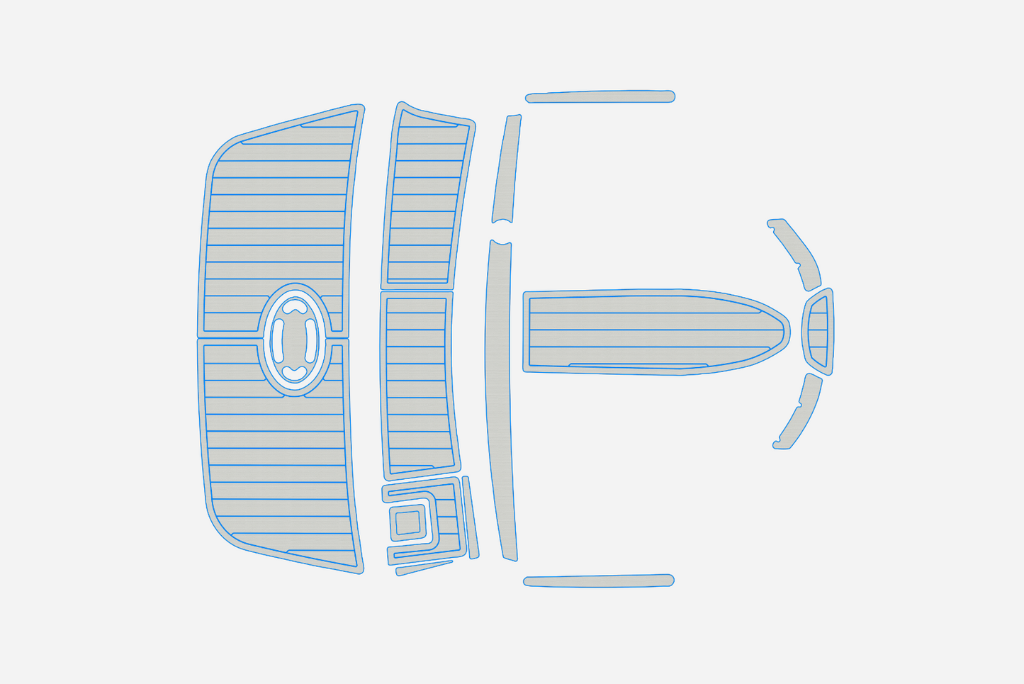 2005 Bayliner 185 Bowrider Anti-slip mat Custom EVA faux marine deck flooring