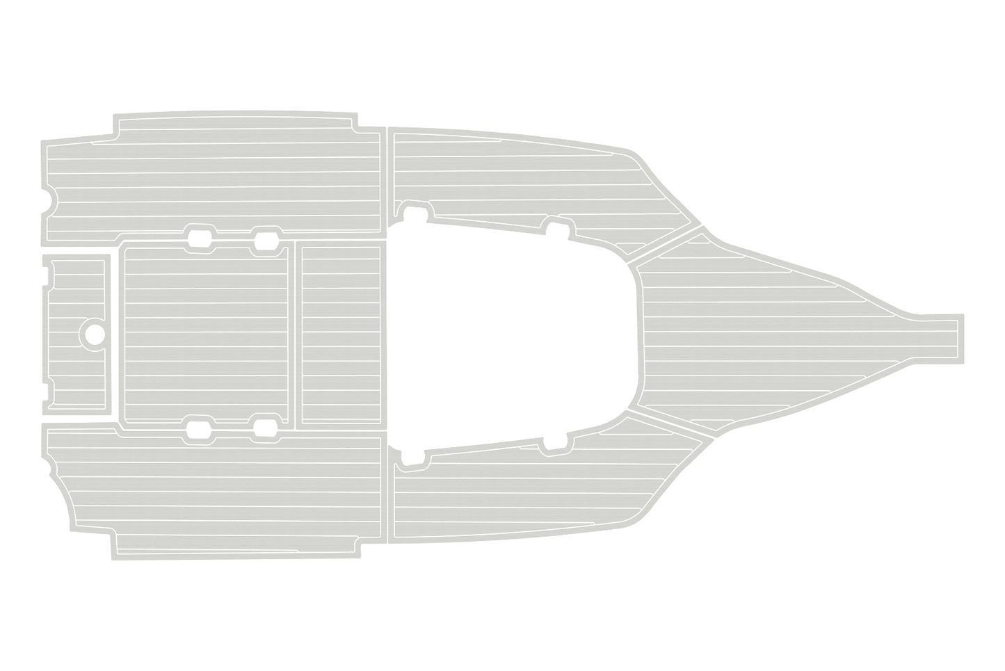 2015-2017 Tidewater 220 Cockpit 1/4"6mm EVA foam Faux teak marine mat floor