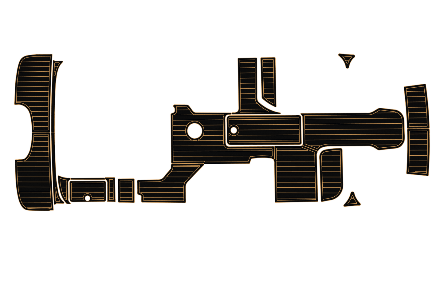 2019-2023 Bayliner vr6 Cockpit Swim platform 1/4" 6mm EVA faux teak mat Floor