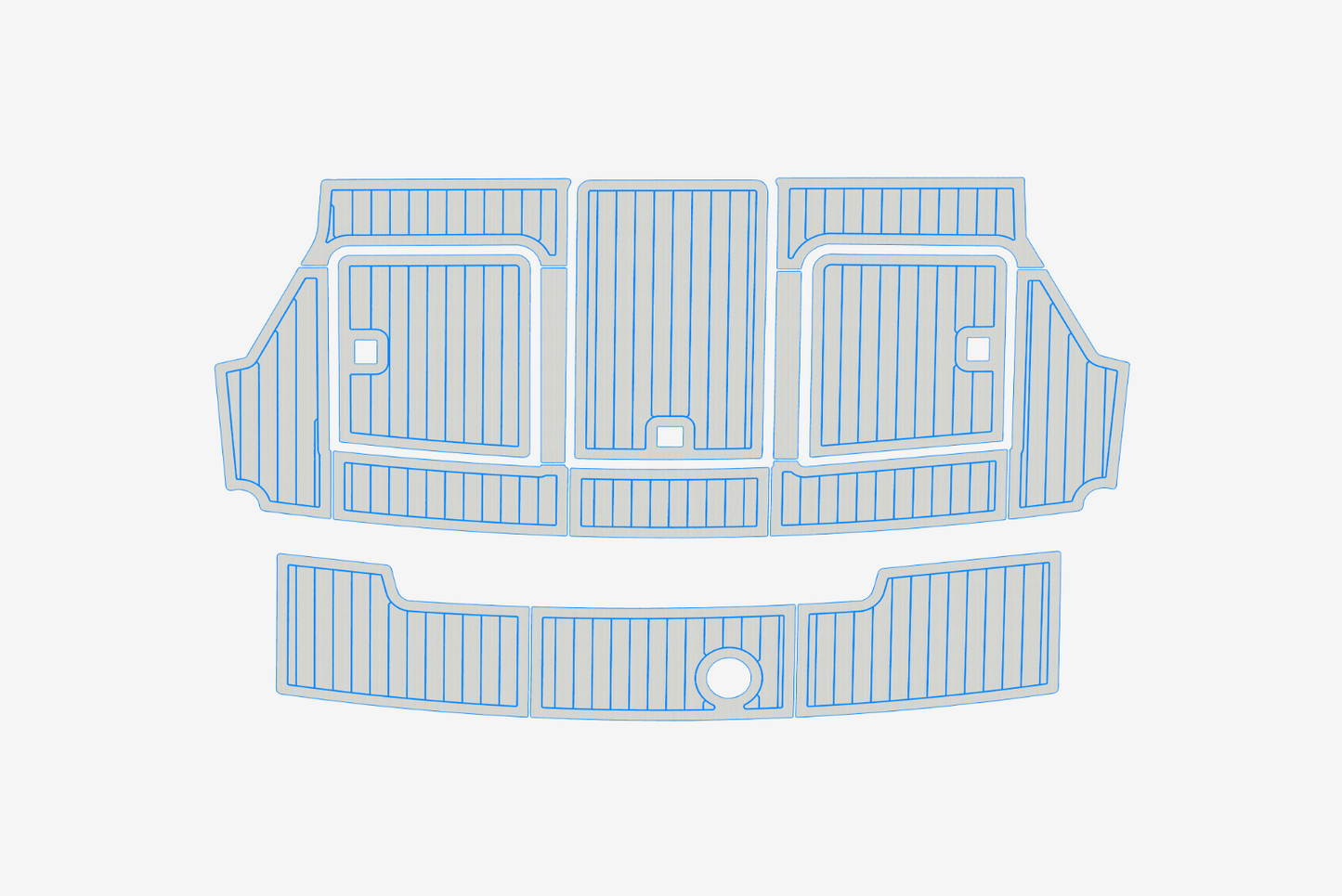 Carver 37 Cockpit Swim platform 1/4"6mm EVA Foam carpet marine floor