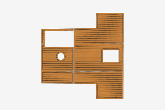 Burger 63 Cockpit 1/4" 6mm EVA Teak deck floor