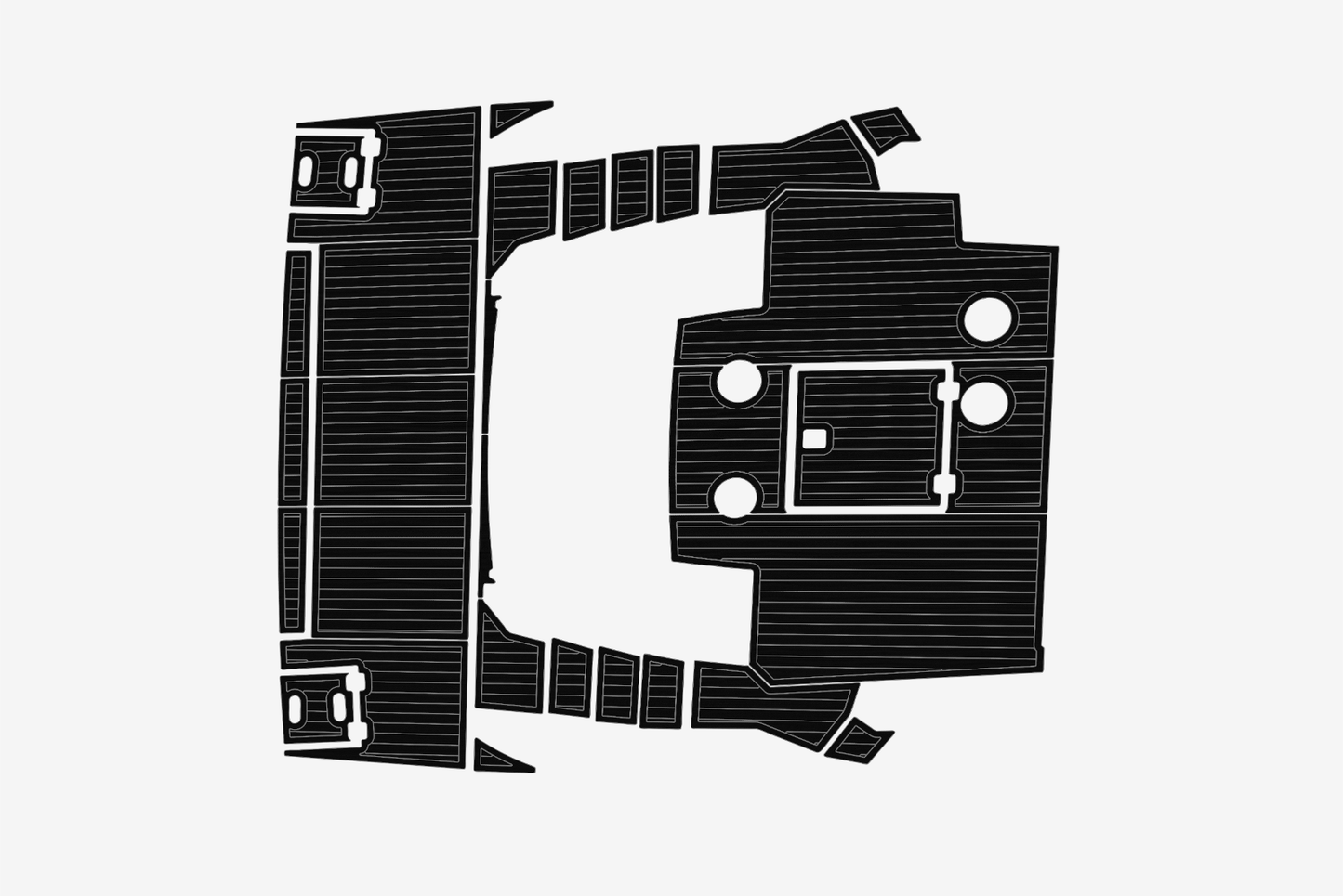 2016-2019 Cruisers 60 Cockpit Swim platform 1/4"6mm EVA Foam carpet mat floor