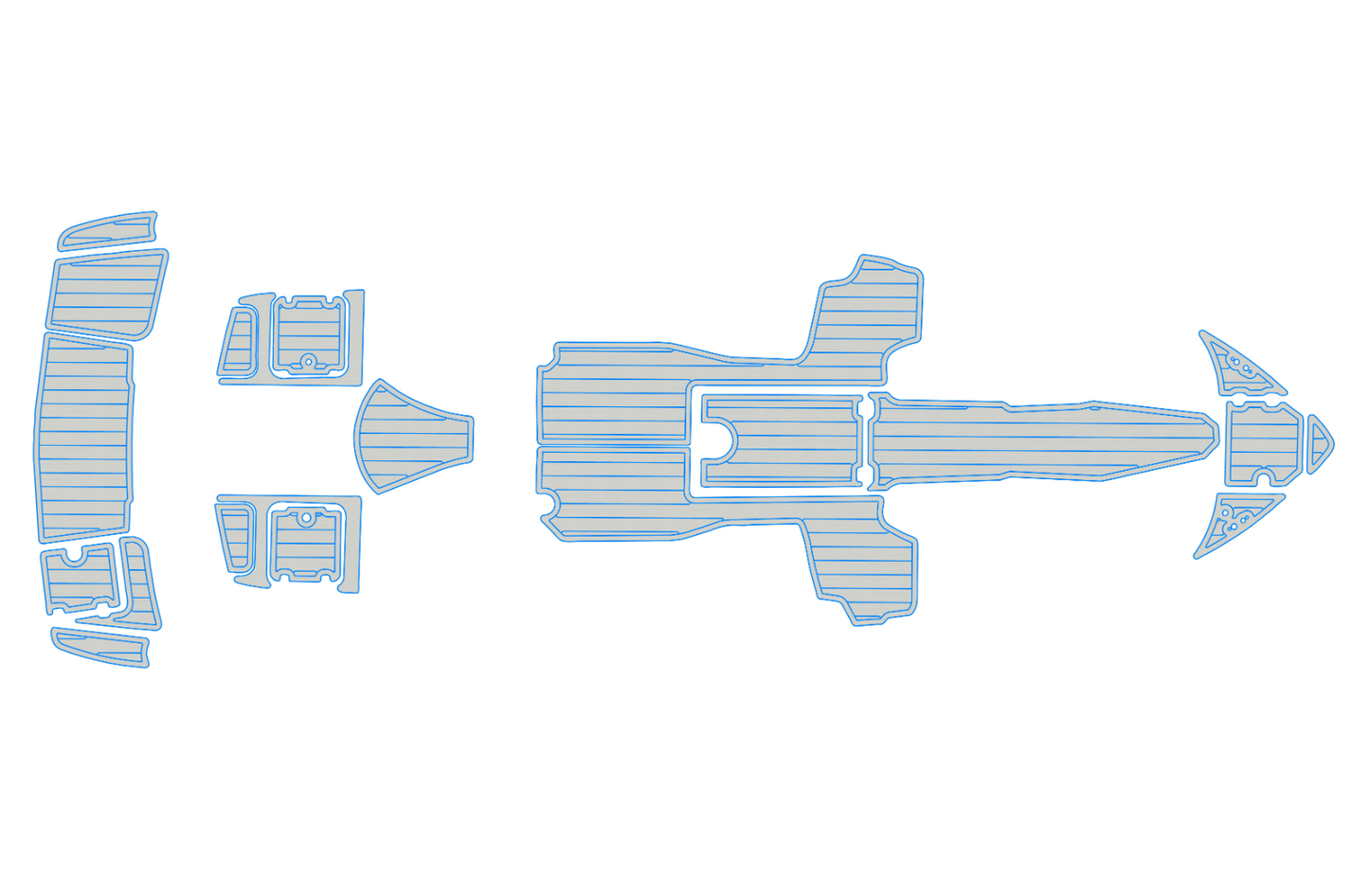 2019 Chaparral H20 23 Cockpit Swim platform bow 1/4"6mm EVA foam floor