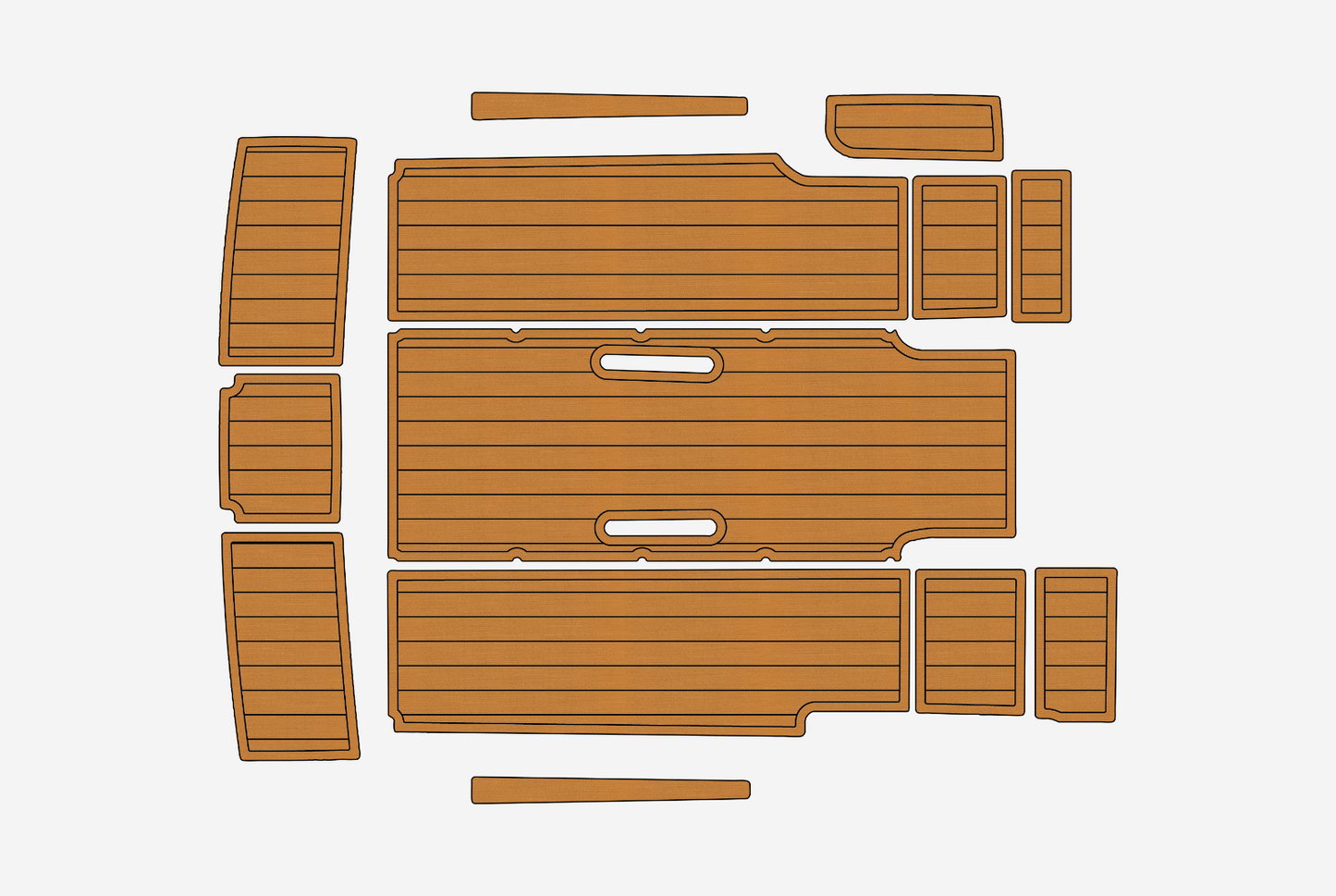2002-2004 Formula Fastech Cockpit Swim platform 1/4" 6mm EVA faux teak mat Floor