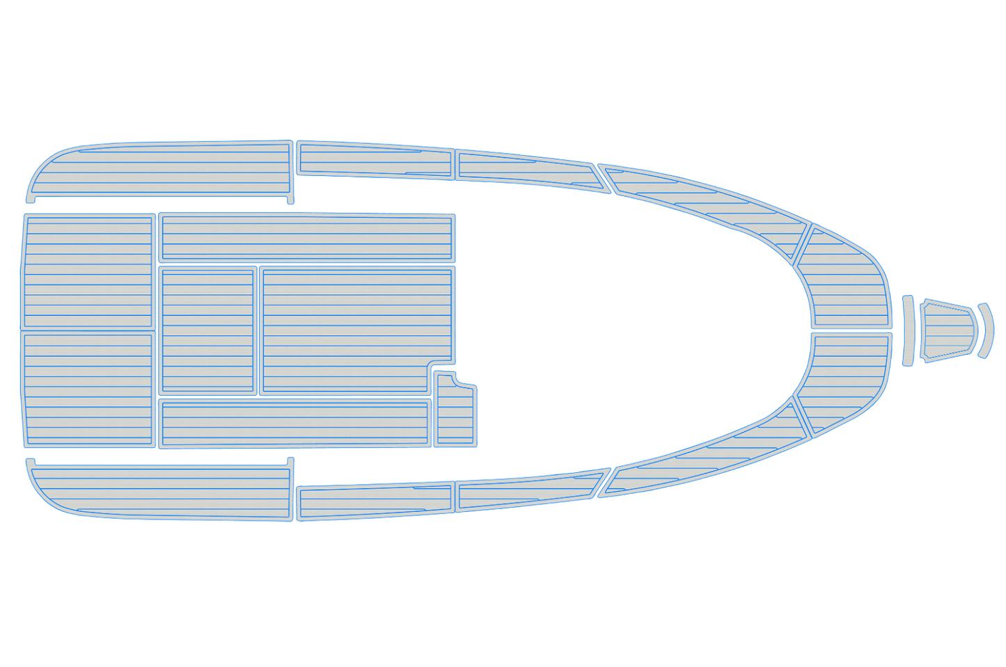 2000-2009 Aquador 25 WA Cockpit Swim platform bow 1/4"6mm EVA foam faux floor