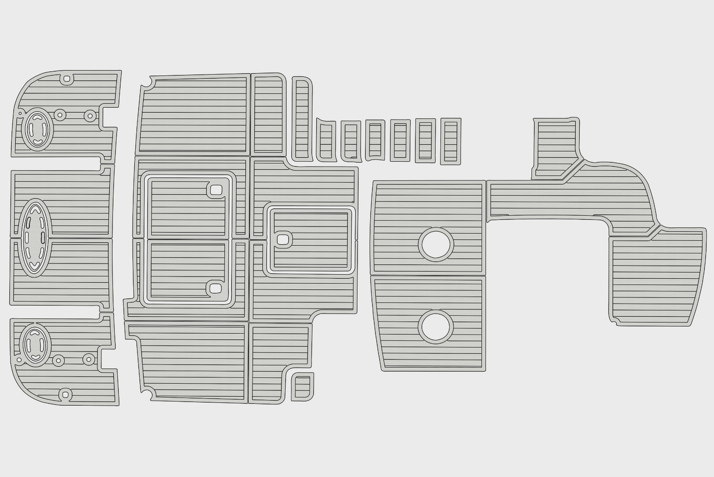 2000-2004 Silverton 42 Convertible Cockpit Swim platform 1/4"6mm EVA Foam floor