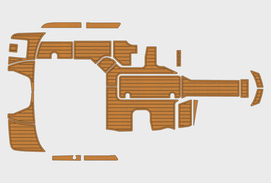 2015-2019 Sea Ray 190 SPX OUTBOARD Cockpit swimming platform 1/4" 6mm EVA Teak