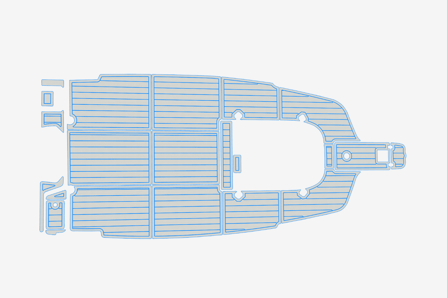 2015 Key West 239 Cockpit Swim platform 1/4"6mm EVA Foam faux mat floor