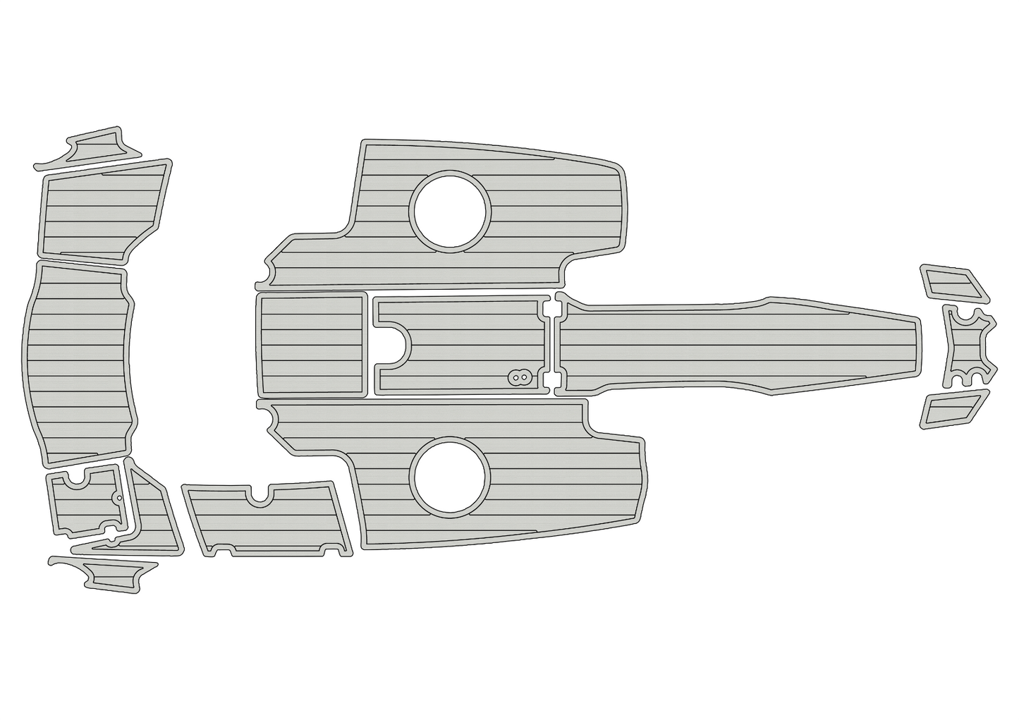 2013-2017 Chaparral 216 SSI Cockpit Swim platform 1/4"6mm EVA foam faux floor