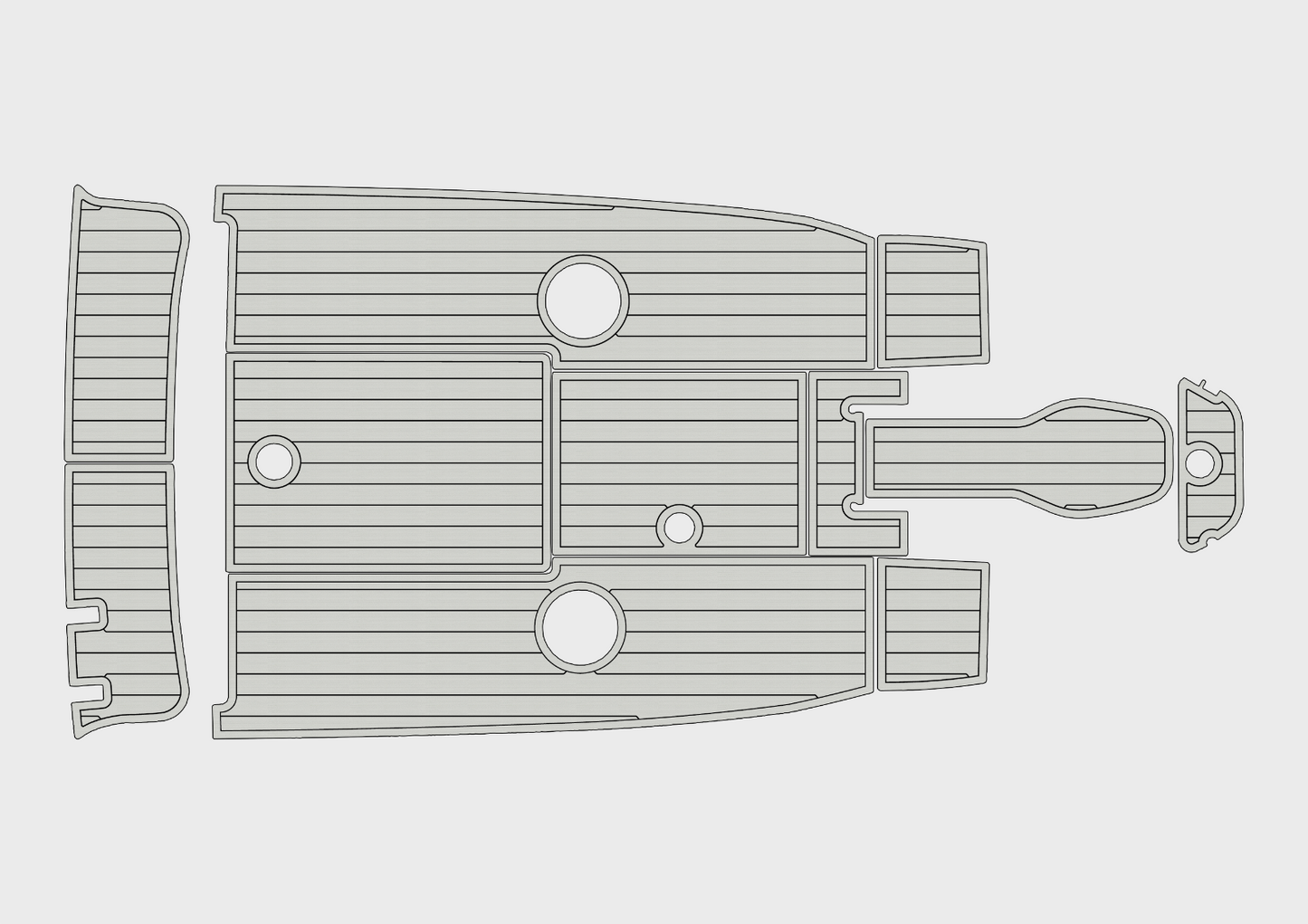 2002-2003 Sea Ray 182 BR Cockpit Swim platform bow 1/4"6mm EVA foam faux floor