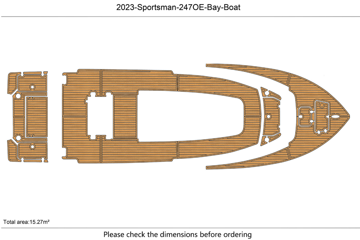 2023 Sportsman 247OE Cockpit Swim platform 1/4" 6mm EVA Foam Faux floor