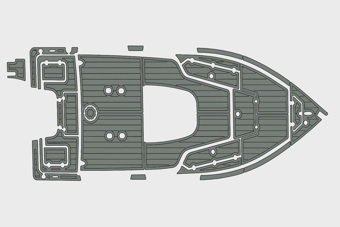2018-2024 Bulls Bay 2200 Cockpit Swim platform bow 1/4"6mm EVA Foam fuax floor