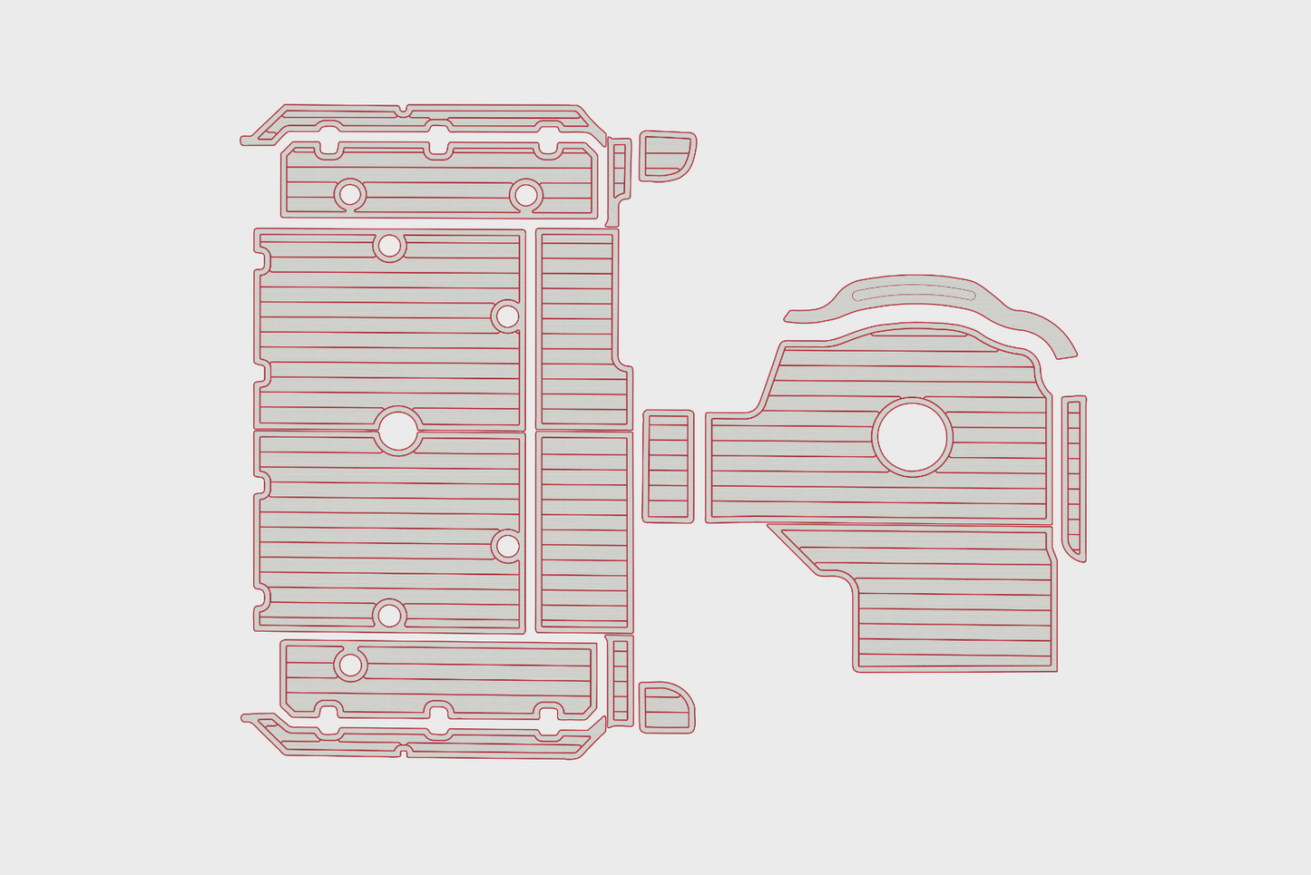 2018-2021 Boston Whaler 345 Conquest Cockpit 1/4"6mm EVA Foam marine floor