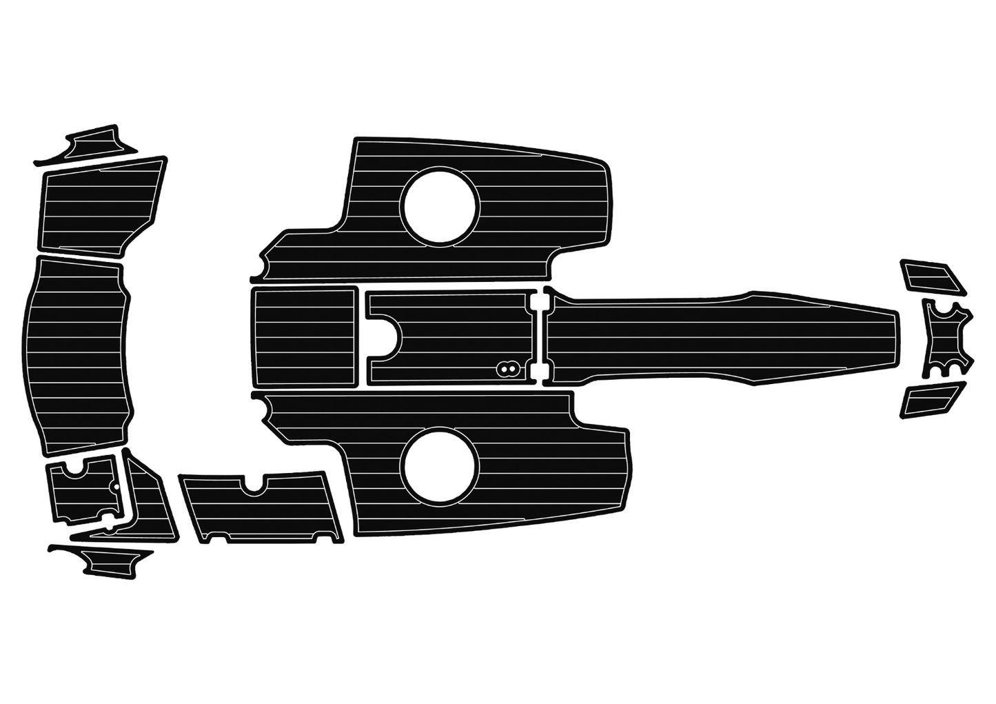 2013-2017 Chaparral 216 SSI Cockpit Swim platform 1/4"6mm EVA foam faux floor