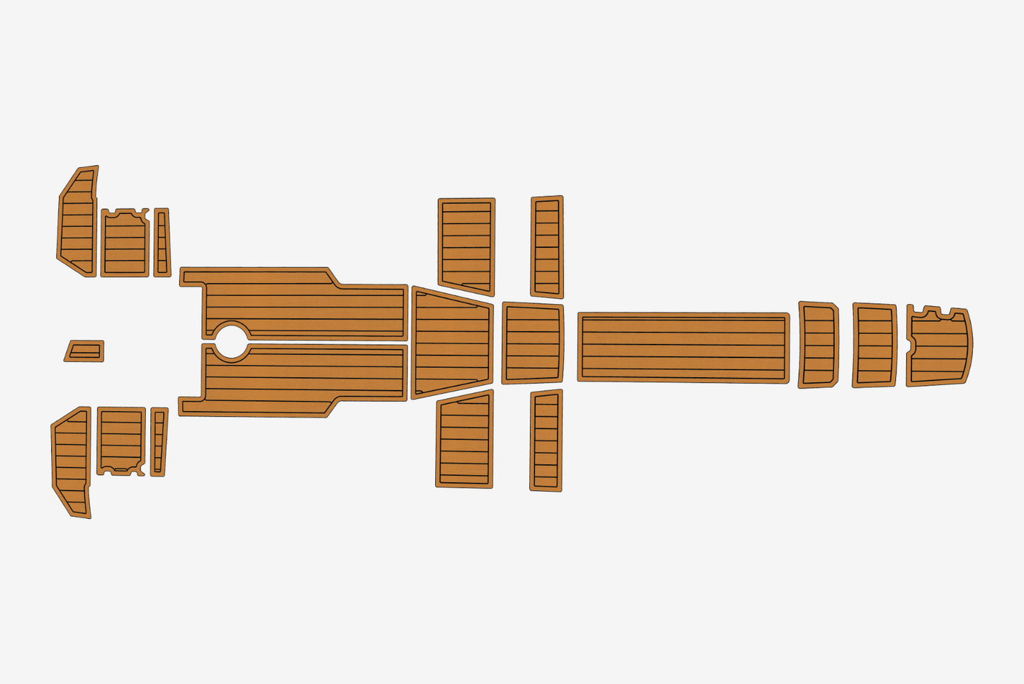 2020-2024 AMT 210 BR Cockpit Swim platform 1/4" 6mm EVA Foam teak FLOOR