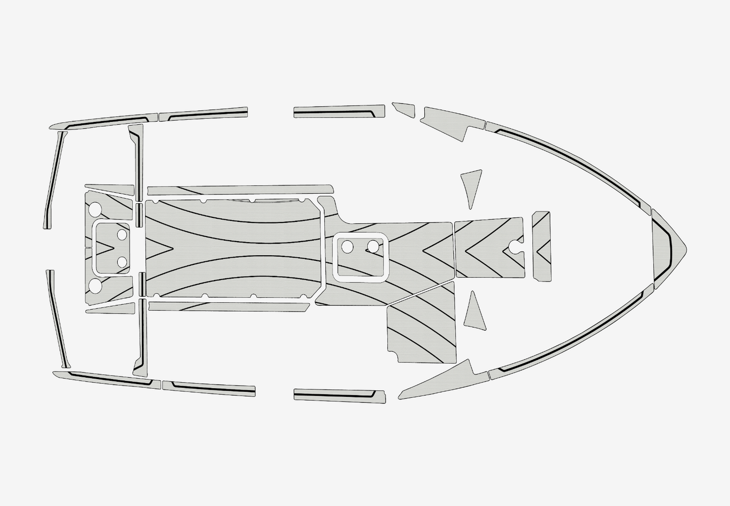2021-2022 Malibu 23 lsv Wakesetter Cockpit Swim platform 1/4"6mm EVA Foam floor