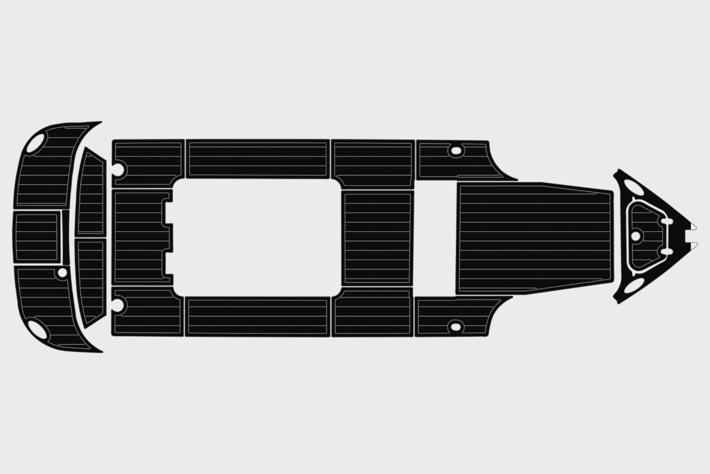 1997 Novurania 21 Equator Cockpit Swim platform bow 1/4"6mm EVA Foam faux floor