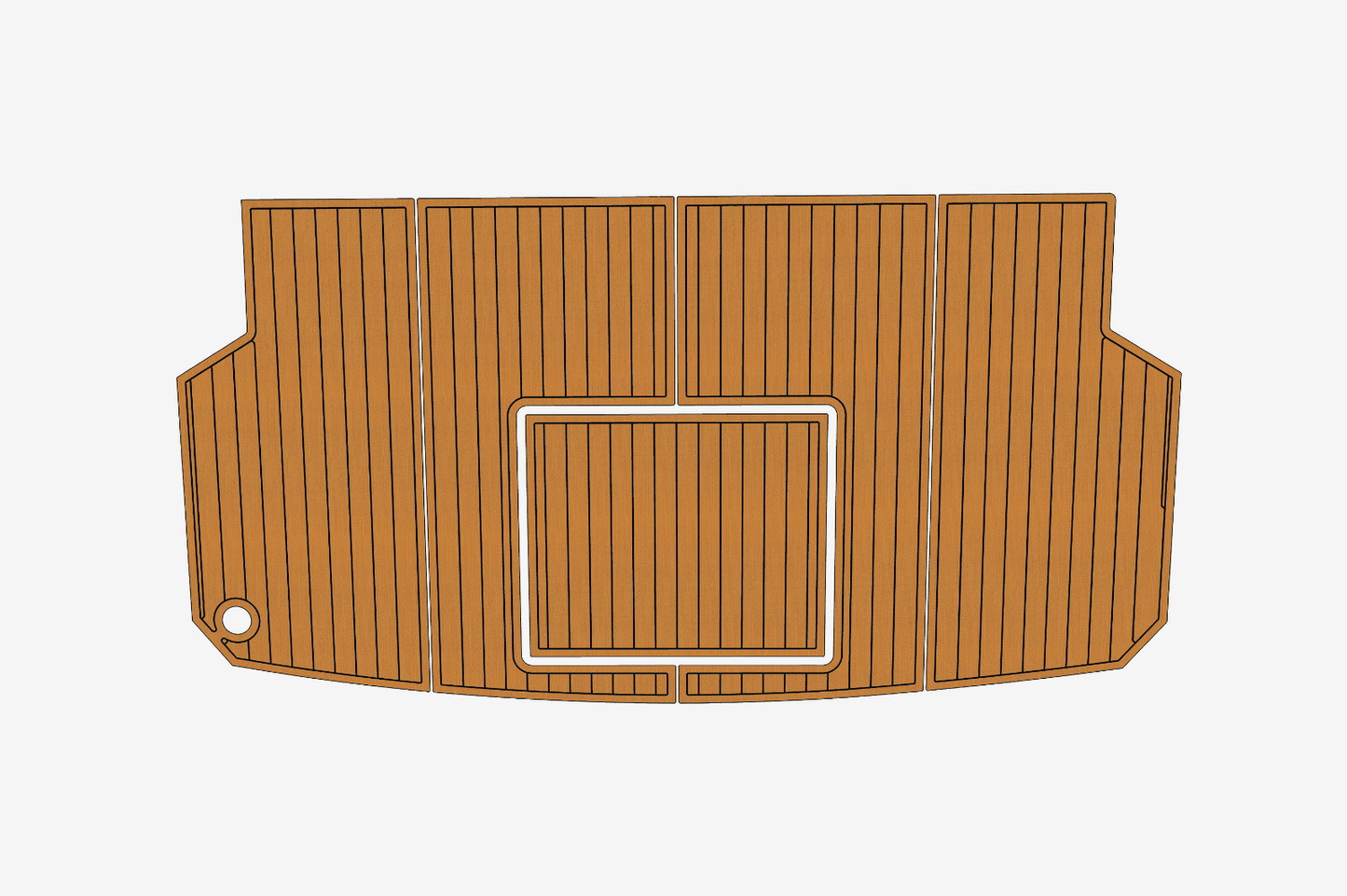 1968 Bertram 35 Caribe Cockpit 1/4" 6mm EVA Teak deck floor