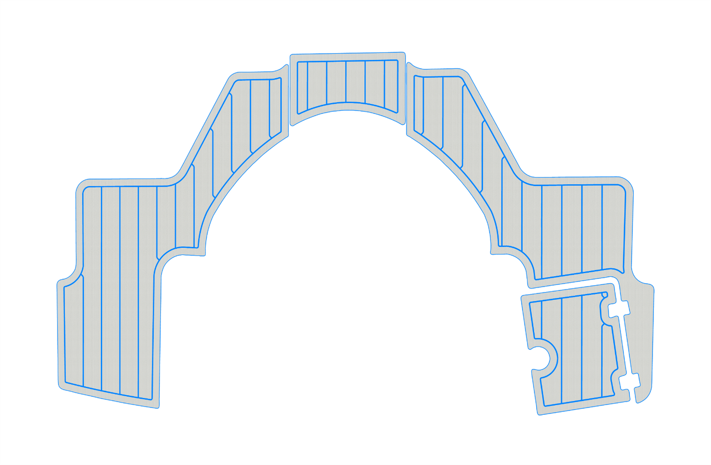 2021 CHAPARRAL 250 SUNCOAST Swim platform 1/4"6mm EVA foam faux mat floor