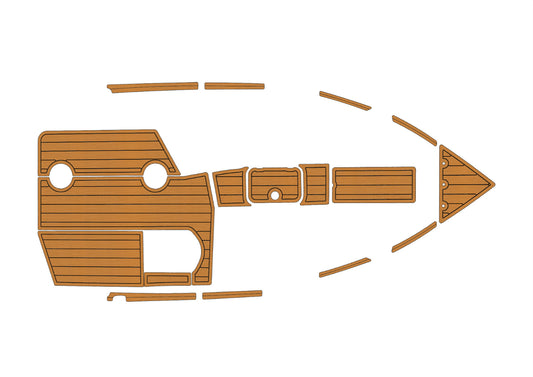 2000-2004 Centurion ELITE V Anti-slip Custom EVA teak marine deck flooring