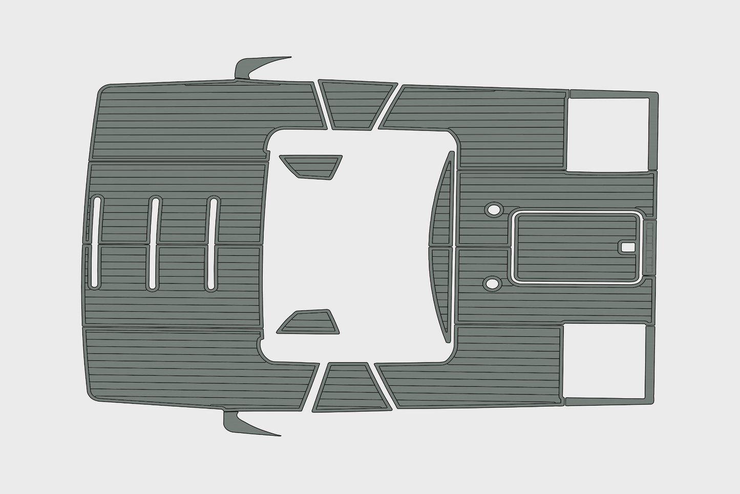2017-2021 Tiara 44 Coupe Cockpit Swim platform 1/4"6mm EVA Foam faux mat floor