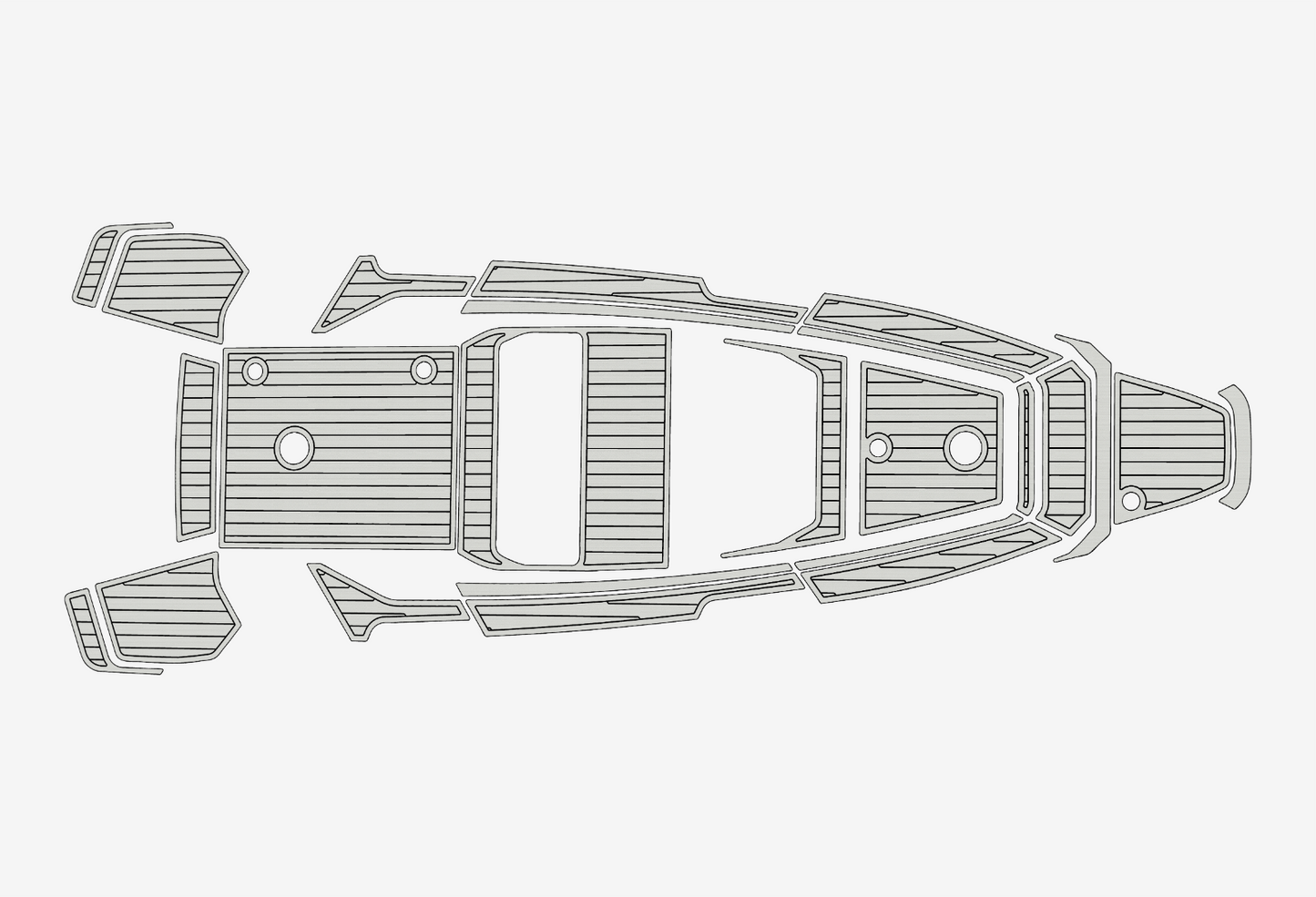 2022 axopar 22 Cockpit Swim platform 1/4"6mm EVA Foam floor