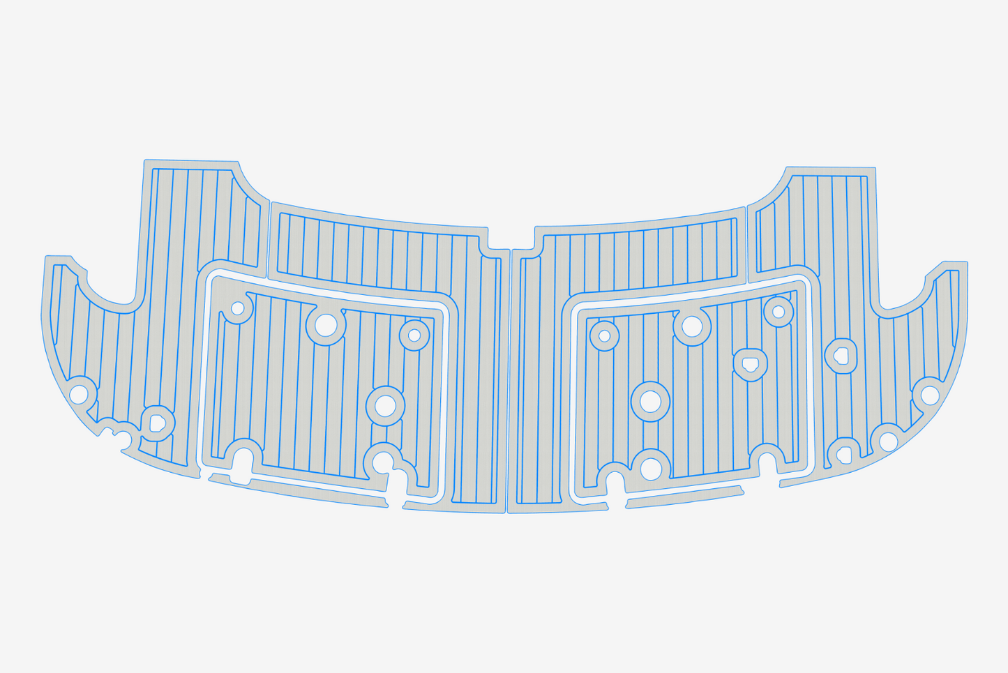 2004 Fairline 59 Cockpit Swim platform 1/4"6mm EVA Foam carpet marine floor