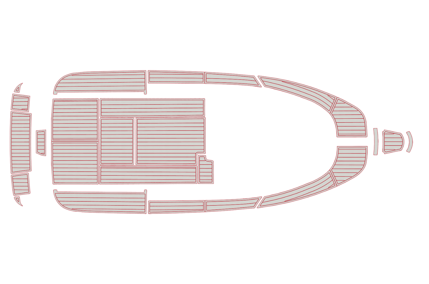 2007-2009 Aquador 25 WAE Cockpit Swim platform bow 1/4"6mm EVA foam faux floor
