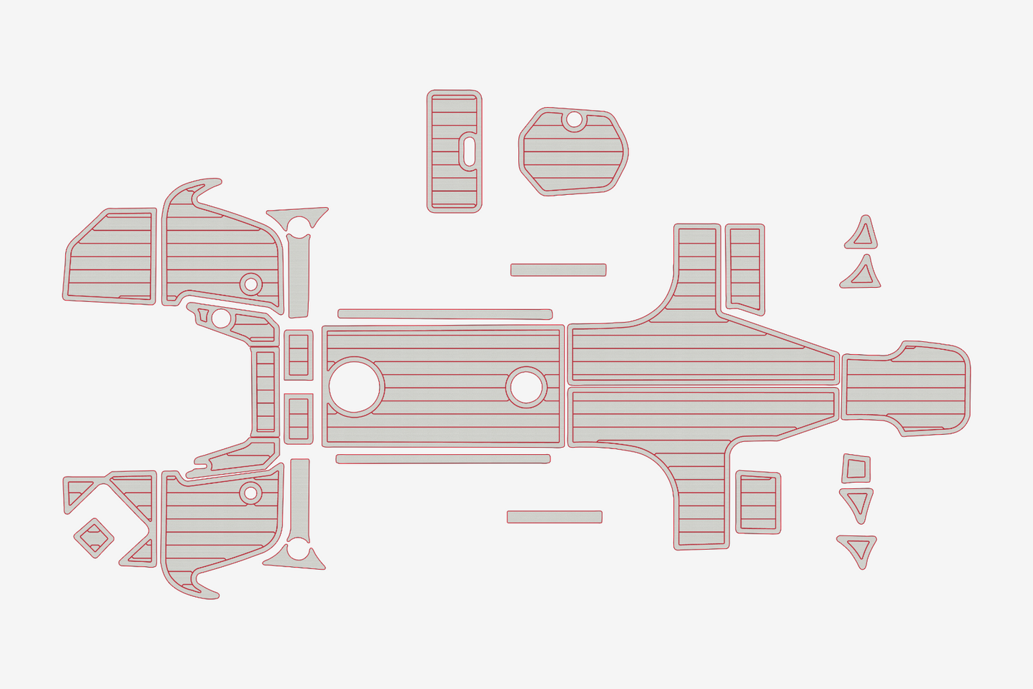 2019-2021 Bayliner Element E21 Cockpit Swim platform 1/4"6mm EVA foam mat floor
