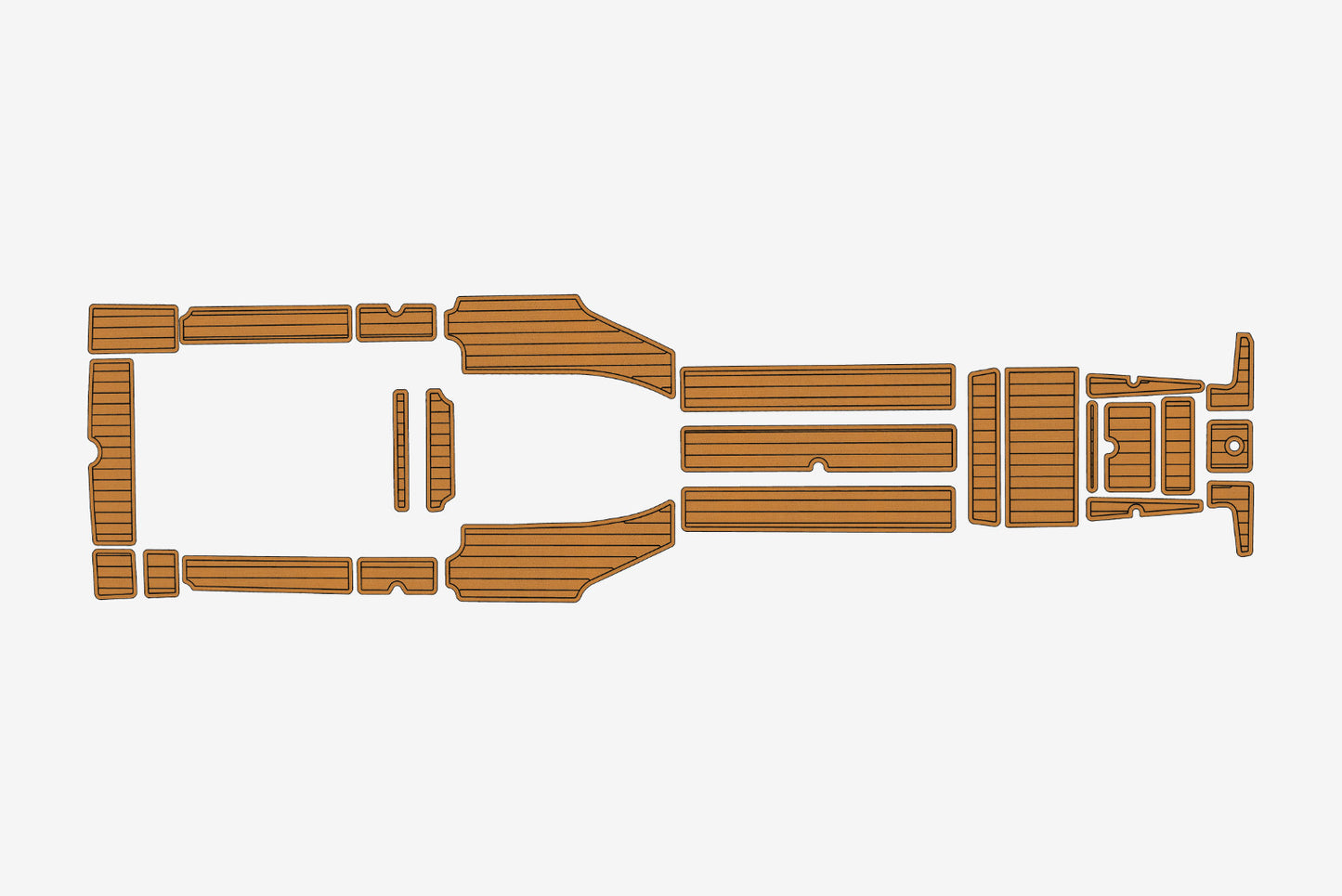 2004-2006 Advantage Party Cat 28 Cockpit Pads 1/4" 6mm EVA Teak deck floor
