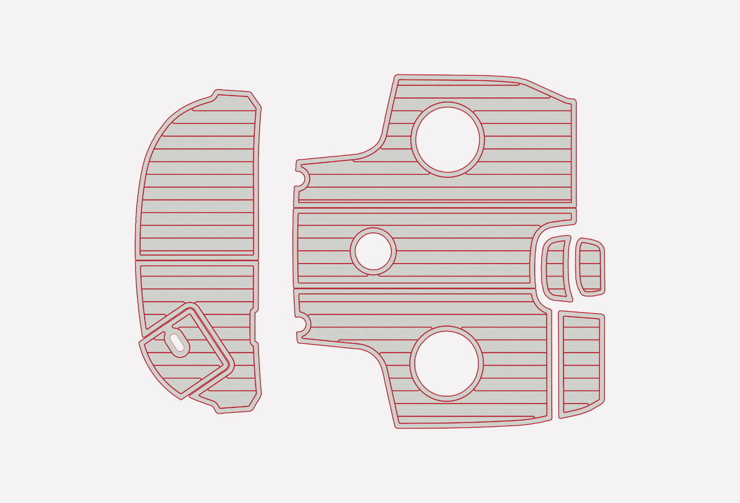 2011-2014 Stingray 225 CR Cockpit Swim platform 1/4"6mm EVA foam faux floor