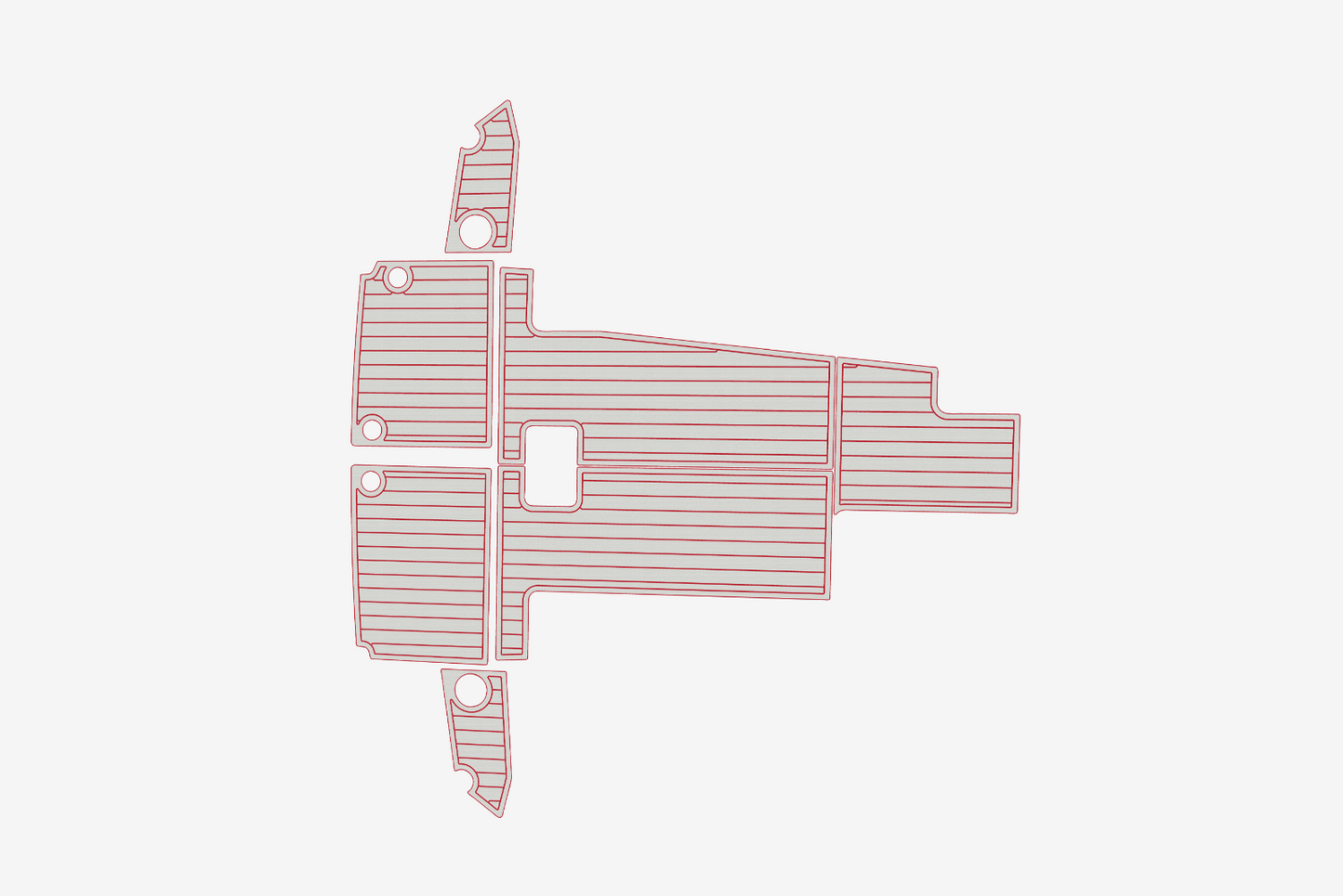 2018-2024 Jeanneau 440 Cockpit Swim platform 1/4"6mm EVA Foam faux mat floor
