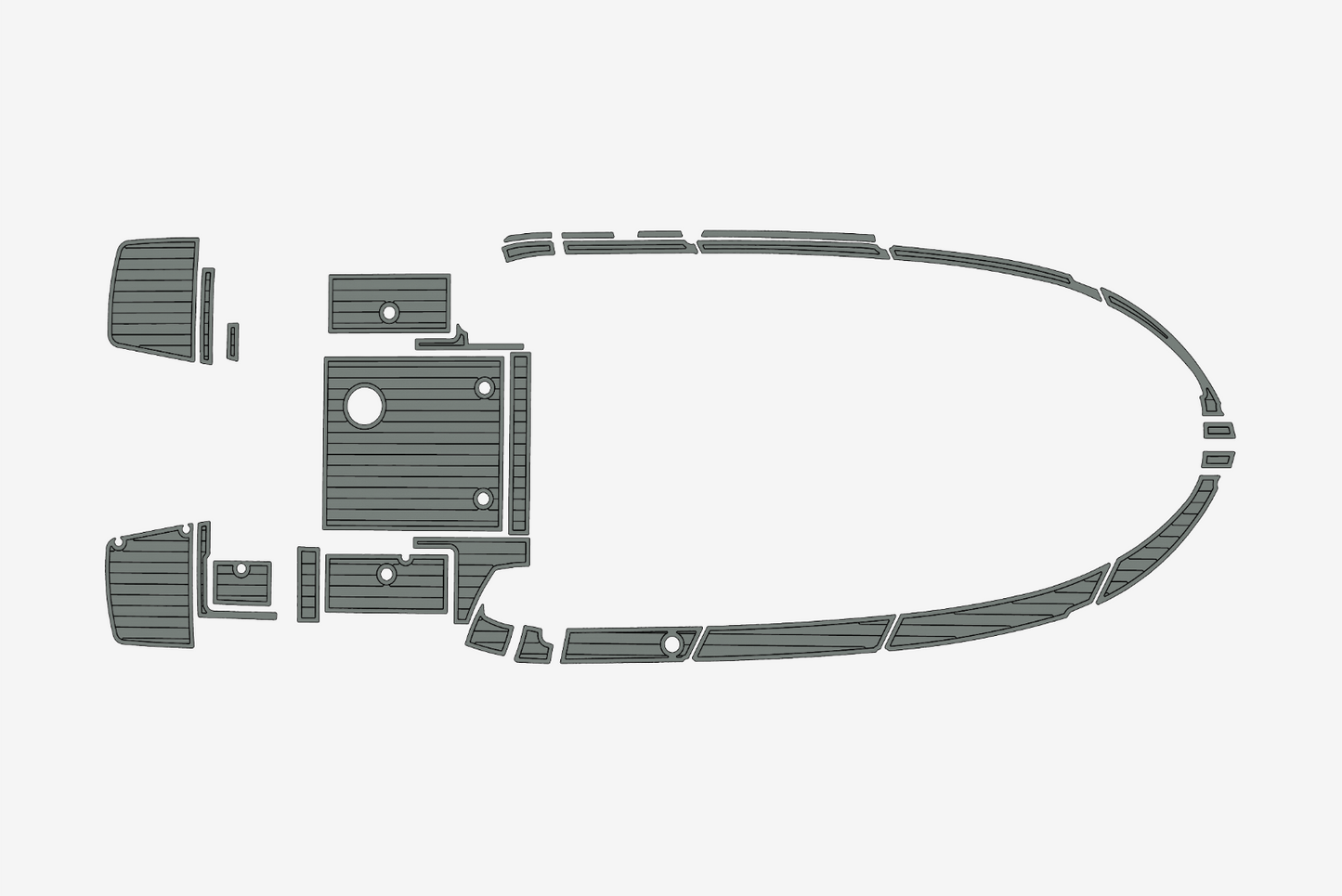 2022 Beneteau Antares 8 Cockpit SP BOW 1/4"6mm EVA foam faux MAT floor