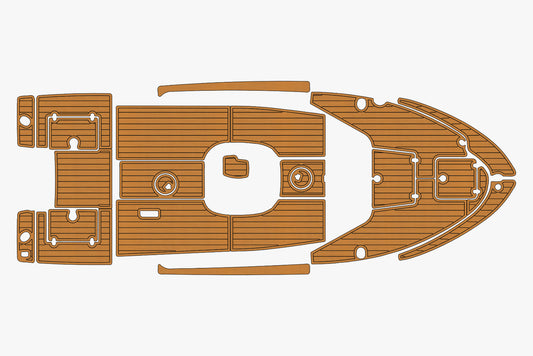 2013-2015 Mako 18 LTS Deck Anti-slip mat Custom EVA faux teak marine flooring