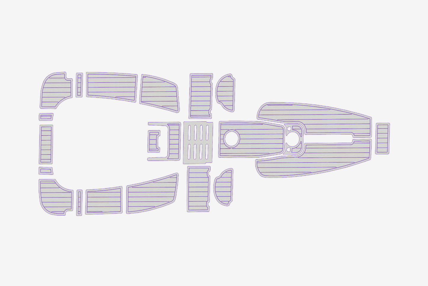 2004-2009 Hunter 36 Cockpit 1/4"6mm EVA Foam mat faux floor