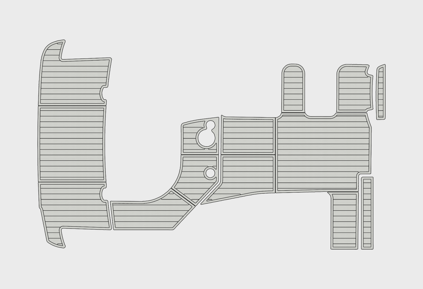 2005-2009 Maxum 2900 SE Cockpit Swim platform 1/4"6mm EVA Foam faux mat floor