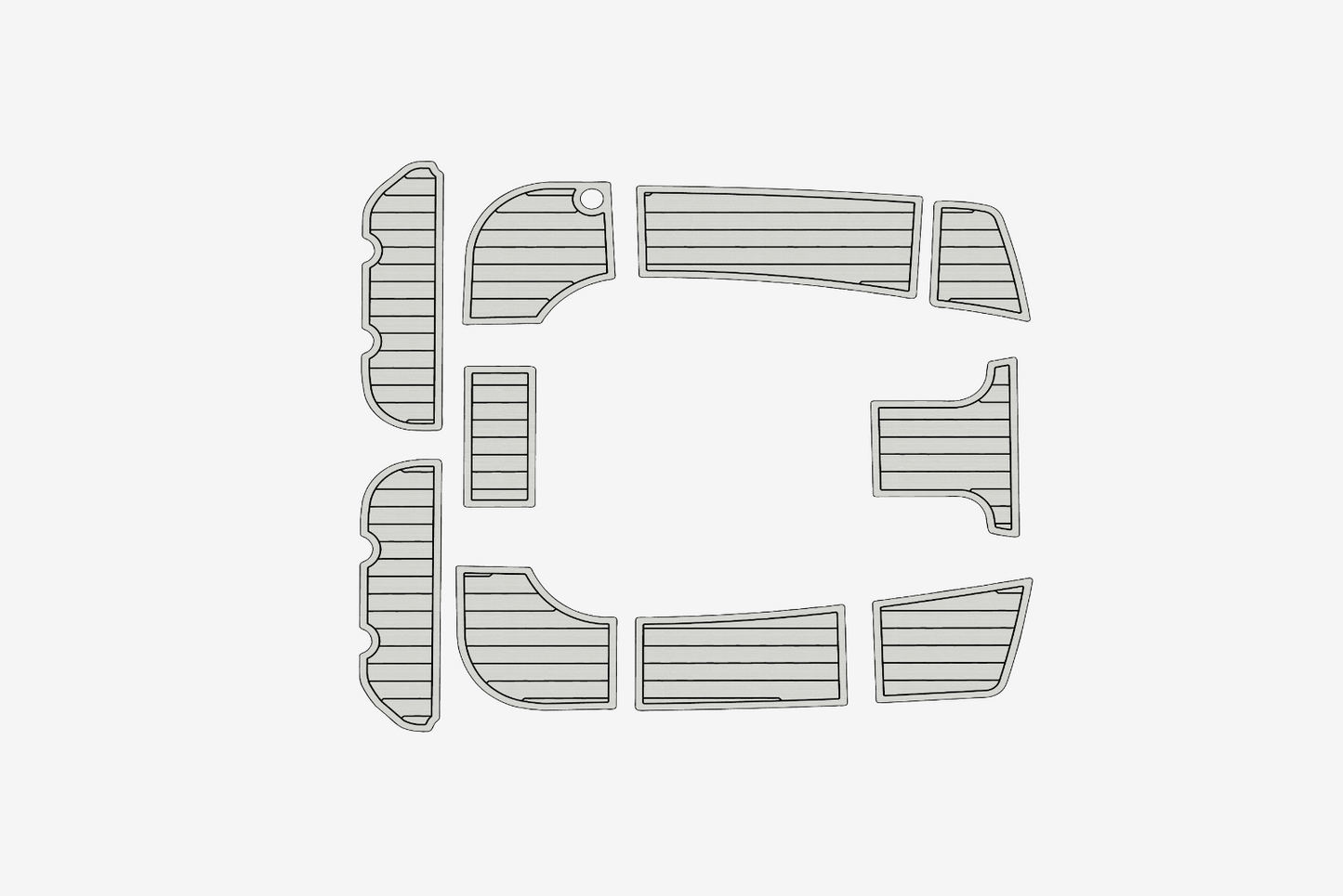 2004-2009 Hunter 38 Cockpit Swim platform 1/4"6mm EVA Foam faux floor