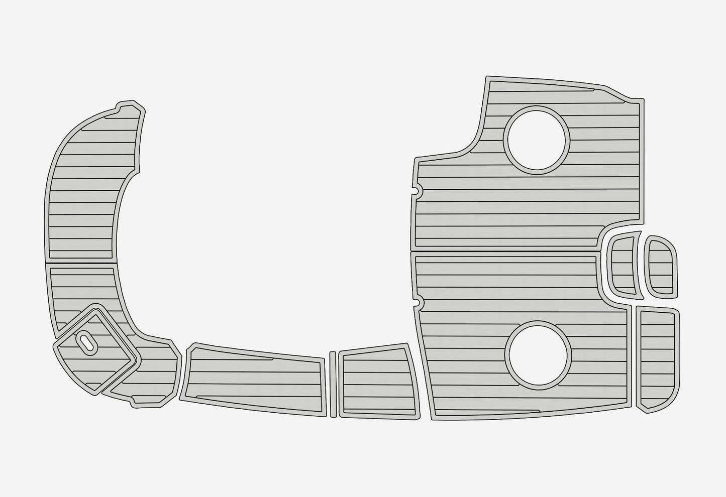 2011-2014 Stingray 208 CR Cockpit Swim platform 1/4"6mm EVA foam faux floor