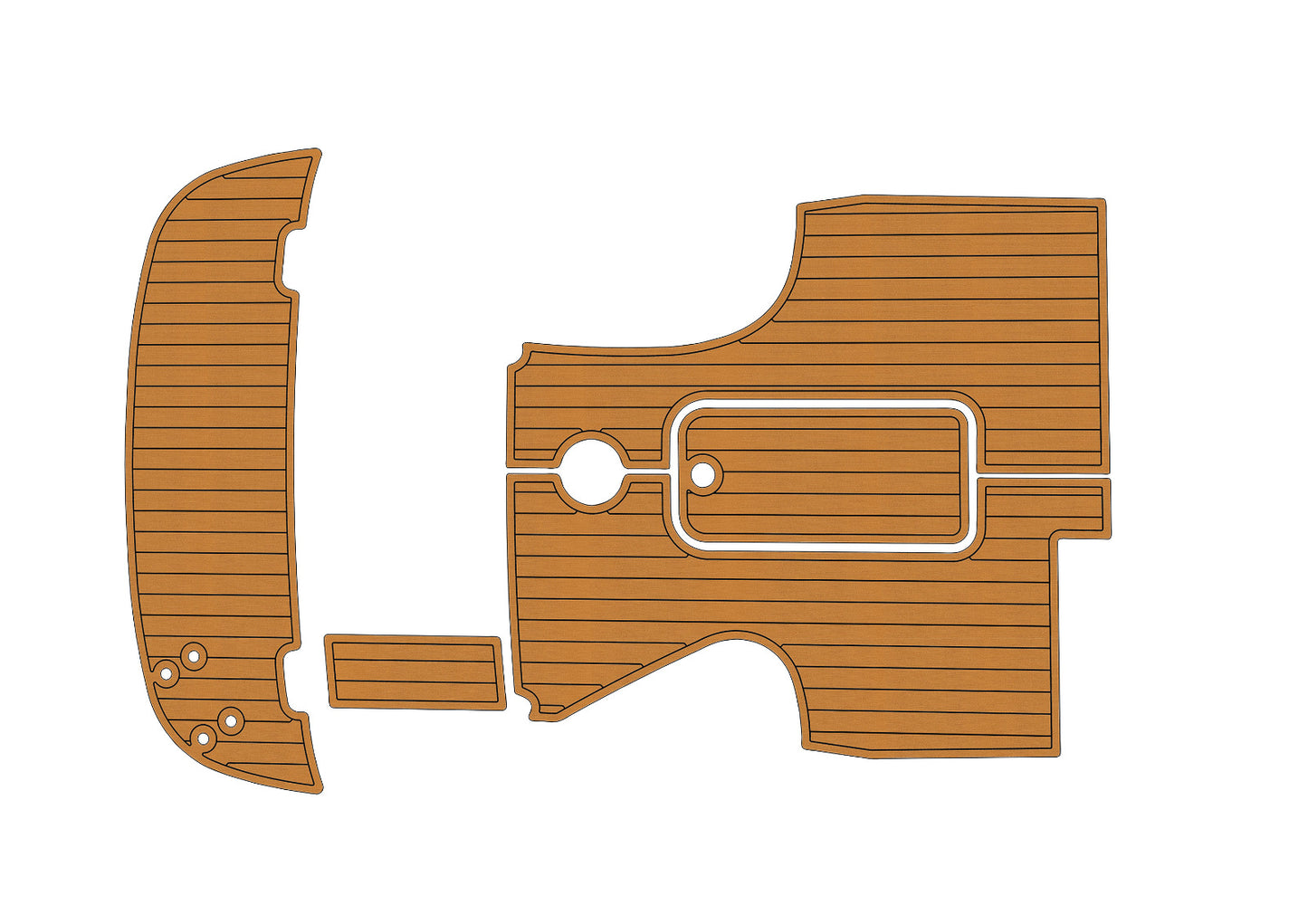 2010-2013 Bayliner 702 Cuddy Cockpit Swim platform 1/4" 6mm EVA faux teak Floor