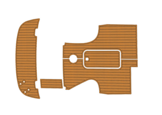 2010-2013 Bayliner 702 Cuddy Cockpit Swim platform 1/4" 6mm EVA faux teak Floor