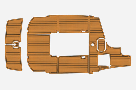 2004 Malibu Response Deck Anti-slip mat Custom EVA faux teak marine flooring