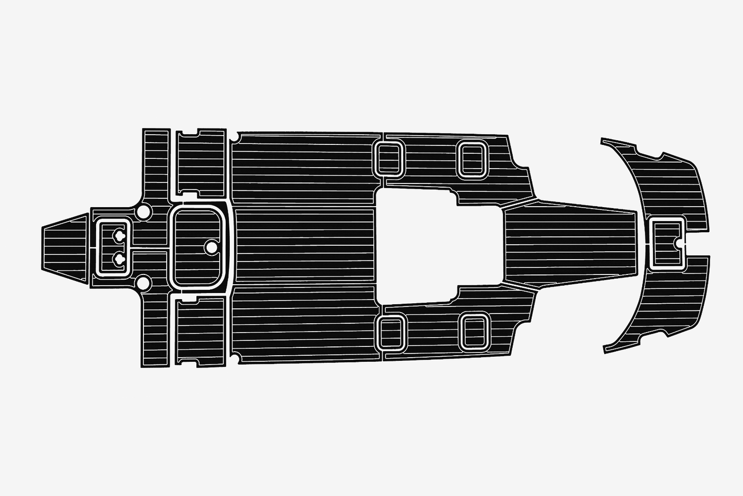2013-2015 Carolina Cat 2300 CC Cockpit bow 1/4"6mm EVA Foam carpet marine floor