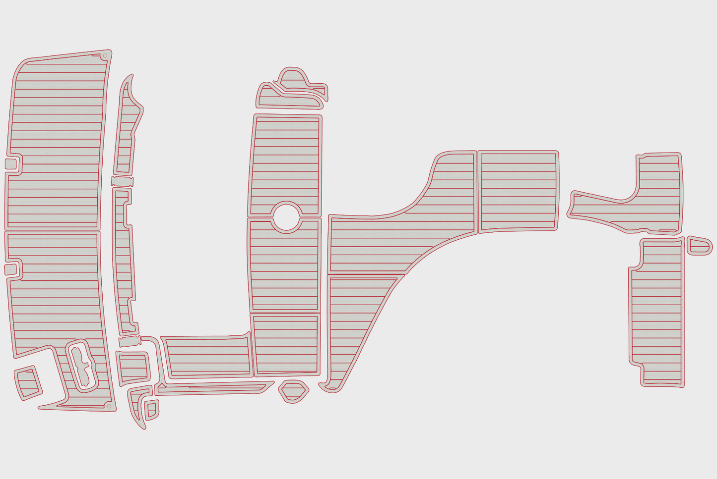 2002-2004 Rinker 342 Fiesta VEE EC Cockpit Swim platform 1/4"6mm EVA foam floor